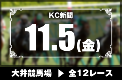 11/5(金)大井競馬『KC新聞』全12レース
