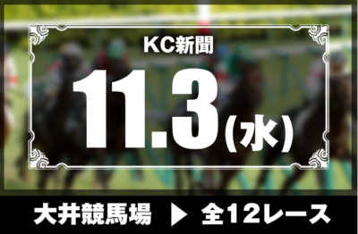 11/3(水)大井競馬『KC新聞』全12レース