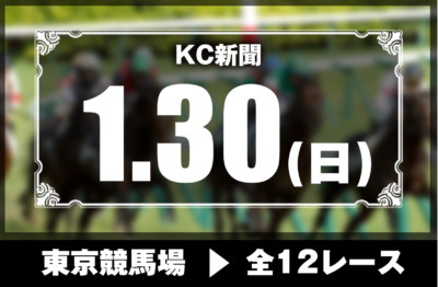 1/30(日)東京競馬『KC新聞』全12レース