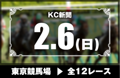 2/6(日)東京競馬『KC新聞』全12レース