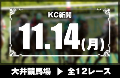 11/14(月)大井競馬『KC新聞』全12レース